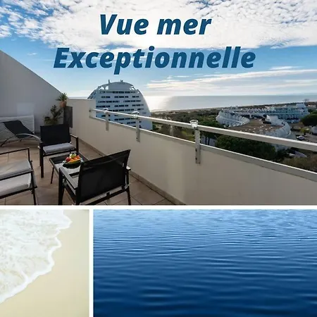 Apartment Le Panoramique * Vue Exceptionnelle * Clim * Veranda * Parking Prive * Front De La Grande-Motte